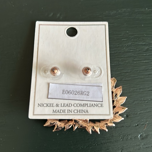 LOFT Rose Gold Earrings NWOT - Picture 2 of 2